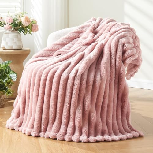 Coperta super morbida rosa premium