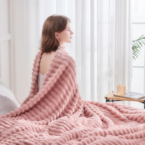 Super Soft Throw Blanket Pink Premium