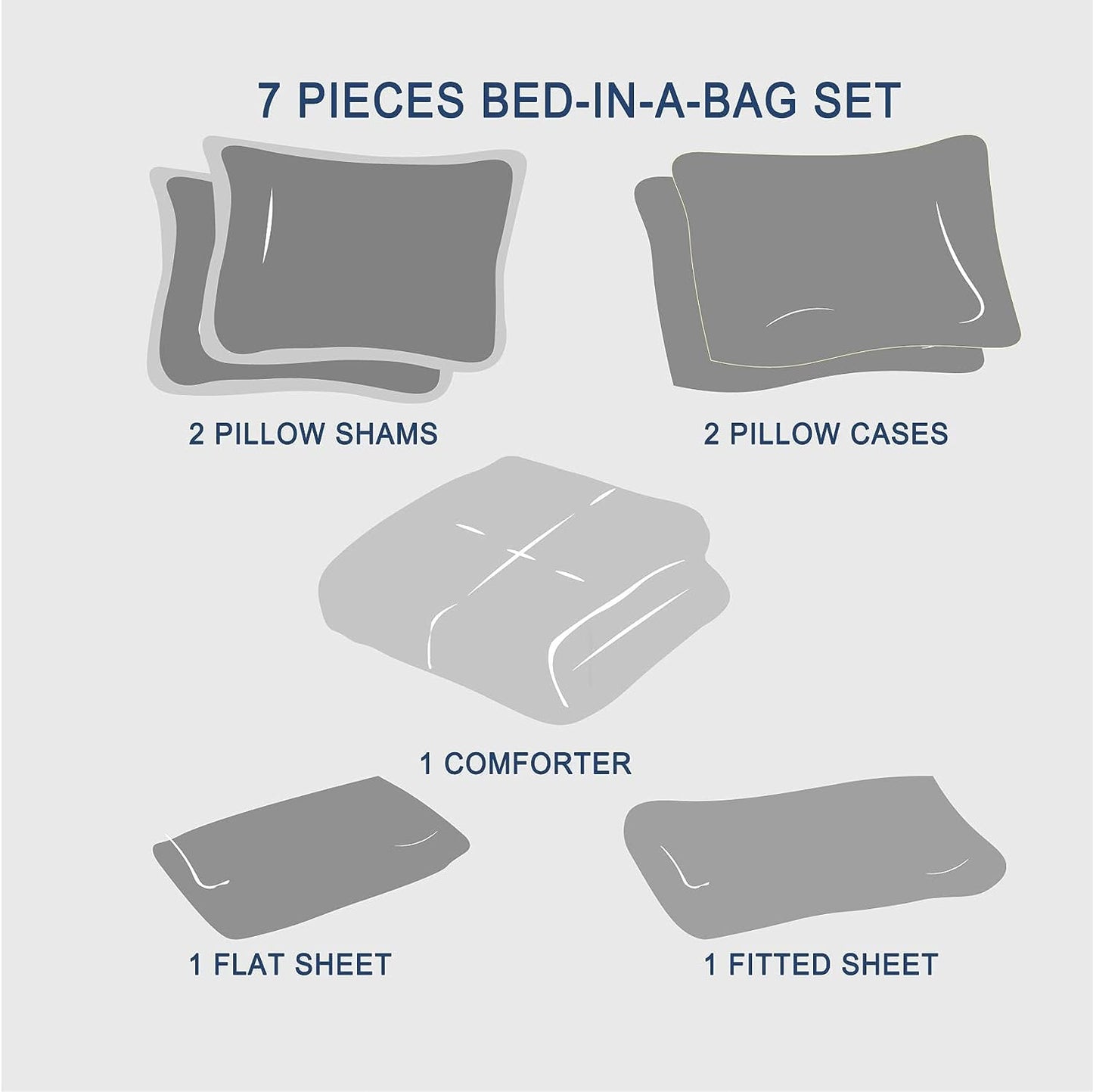 King Comforter Set 7 Pieces