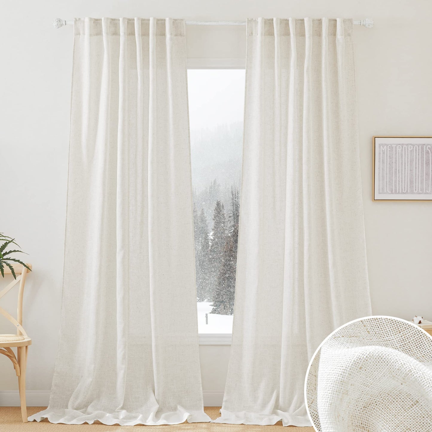 Flax Linen Blend Curtains