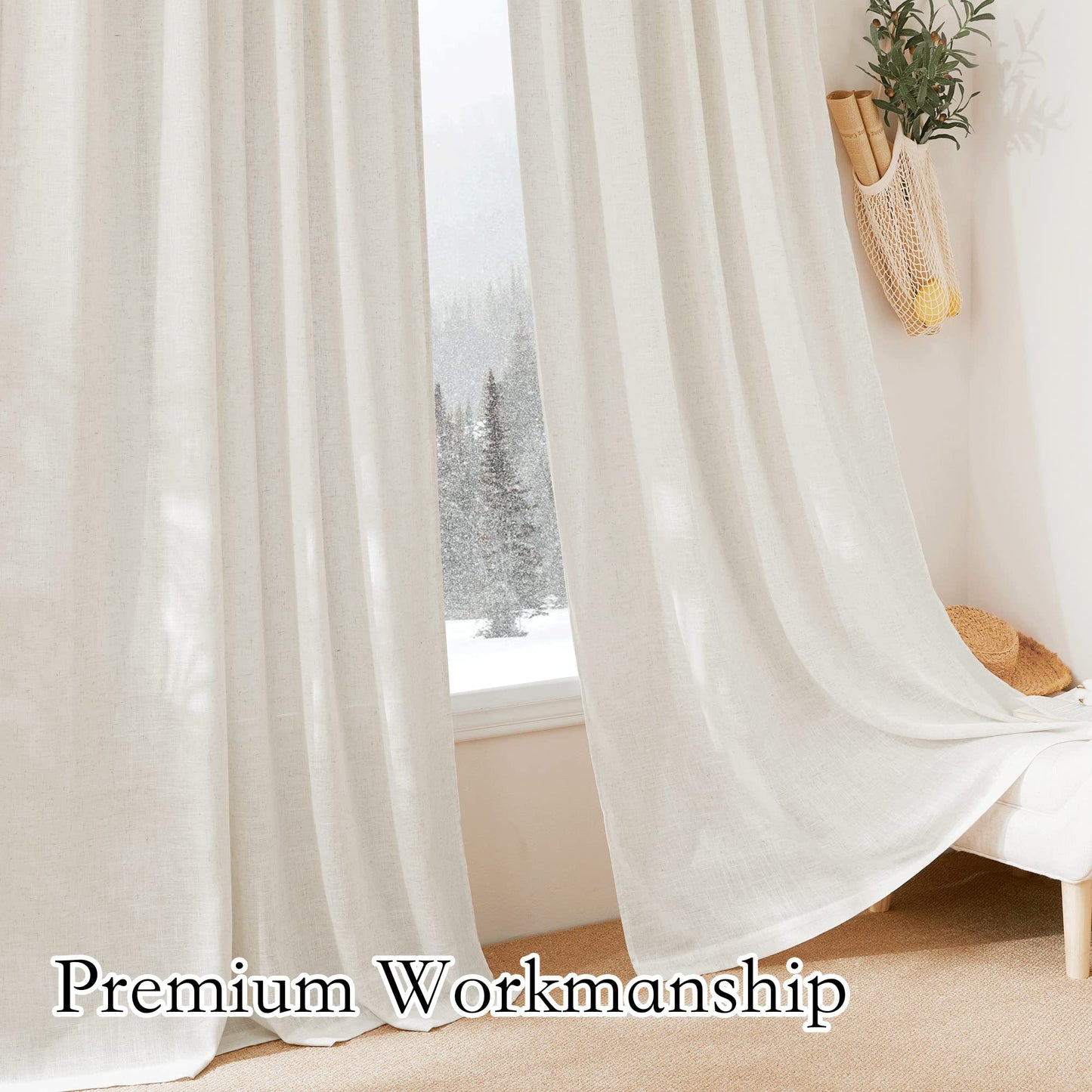 Flax Linen Blend Curtains