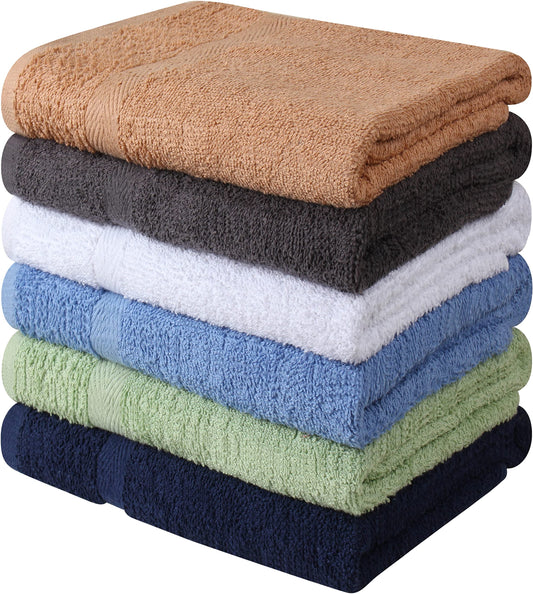 Lot de 6 serviettes de bain en coton